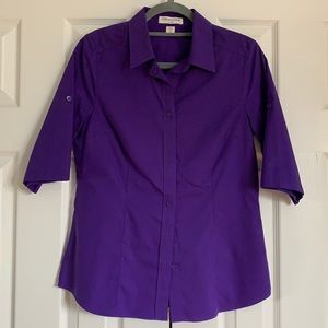🍁Coldwater Creek Purple Wrinkle Free Tee